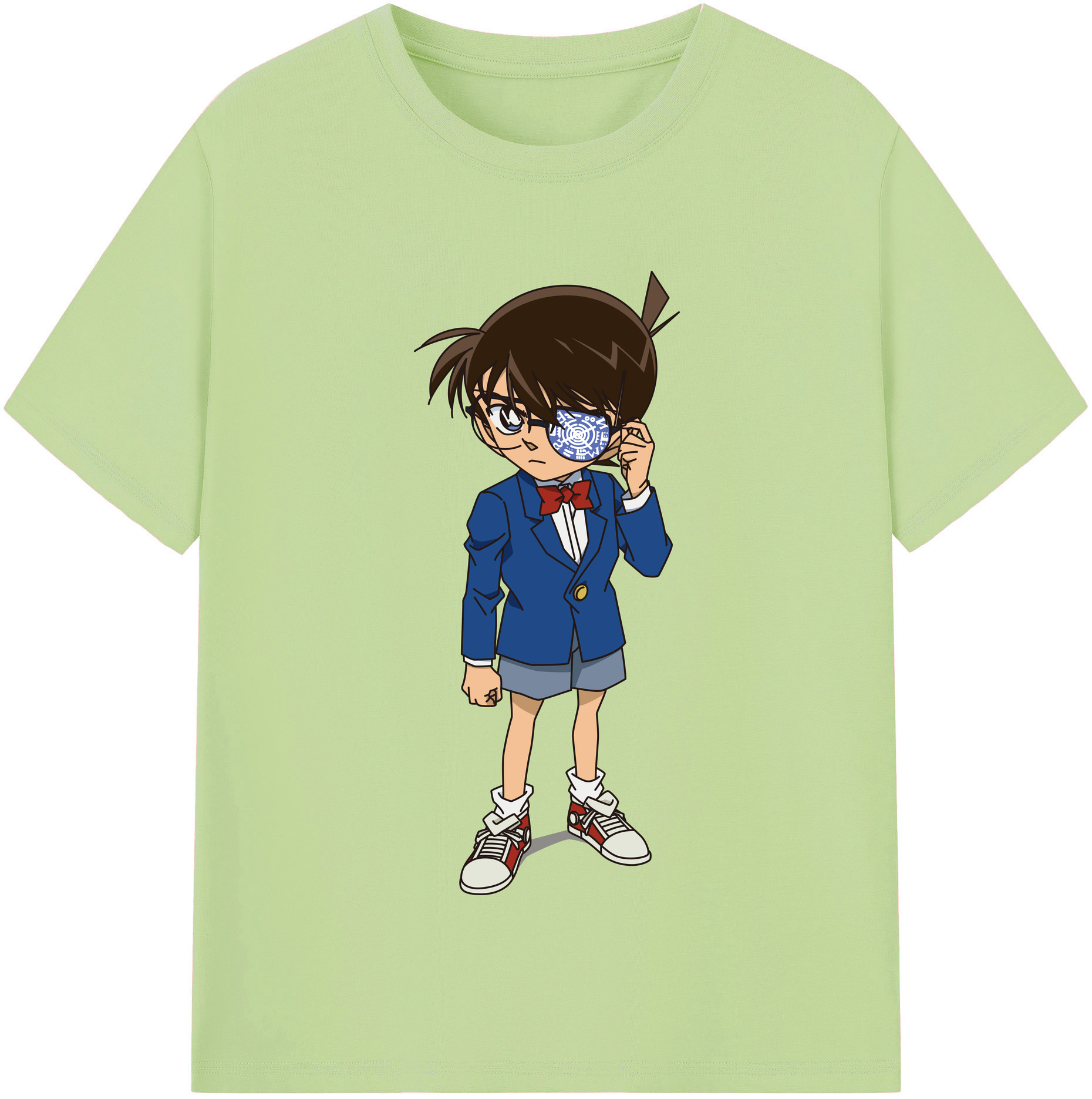 （画像用） 名探偵コナン 江戸川 コナン Detective Conan Conan Edogawa 綿100％半袖Tシャツ（フロントプリント）